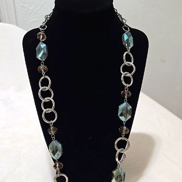 Beautiful Beaded Silver Cookie Lee Necklace - Picture 1 of 5